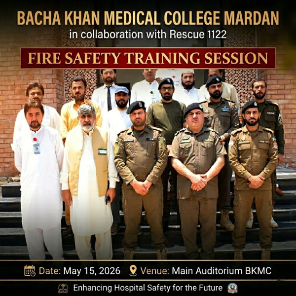 Fire Safety Training Session Held at Bacha Khan Medical College Marda