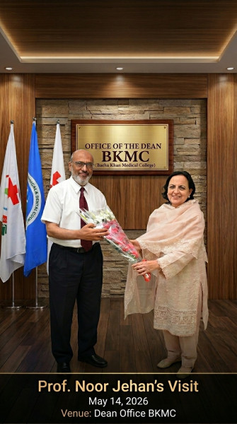 Prof. Noor Jehan's Visit to Bacha Khan Medical College